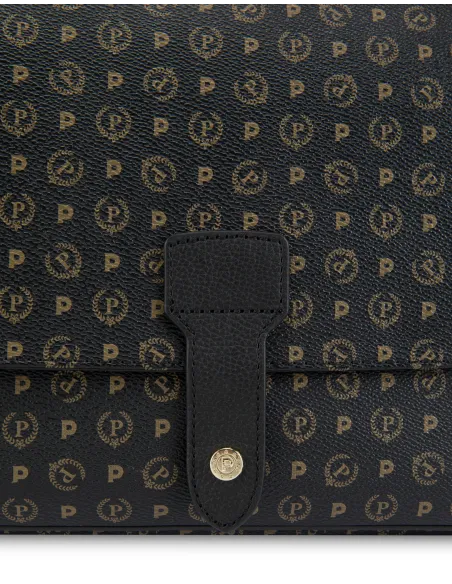 Pollini heritage Umhängetasche mit verstellbarem Schultergurt schwarz