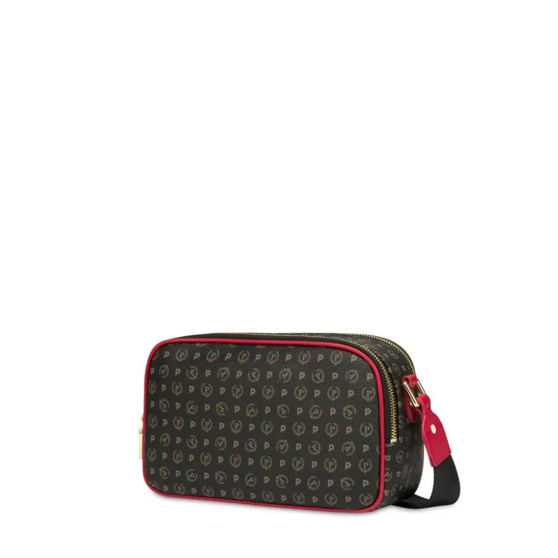 Pollini shoulder bag with two compartments black-red 2