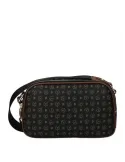 Pollini shoulder bag with two compartments black-brown