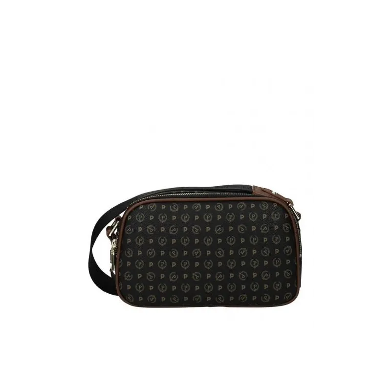 Pollini shoulder bag with two compartments black-brown