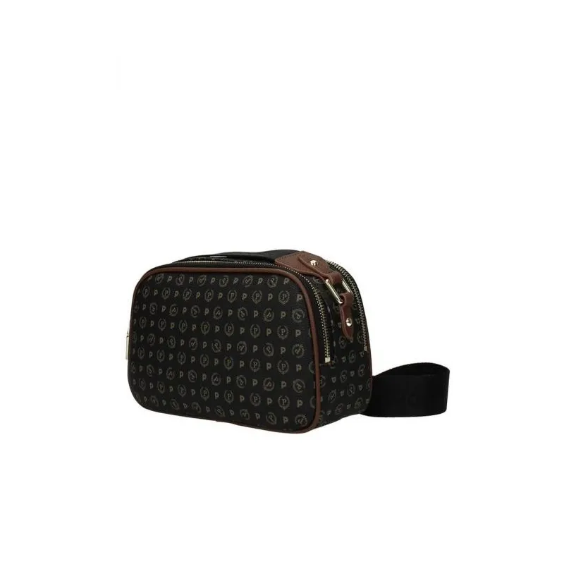 Pollini shoulder bag with two compartments black-brown 2