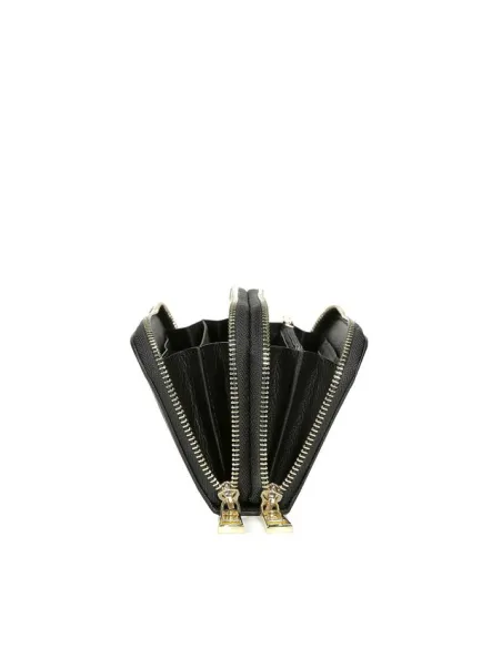 Portafogli Pollini Heritage con doppia cerniera nero