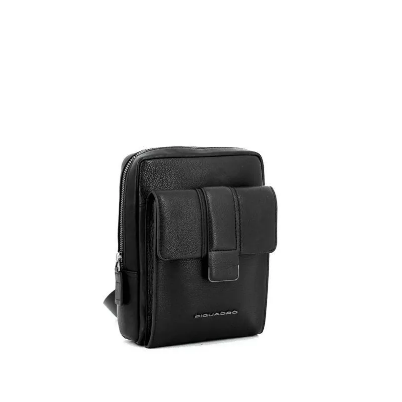 Piquadro Kobe Leder iPad®mini Umhängetasche schwarz 2