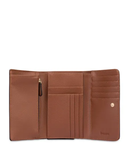 Pollini Damen-Geldbörse mit Kreditkartenfächern braun