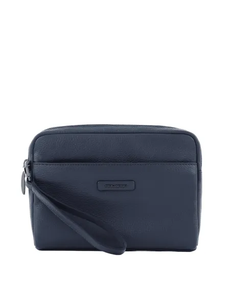 Piquadro Modus Clutch bag with removable handle blue