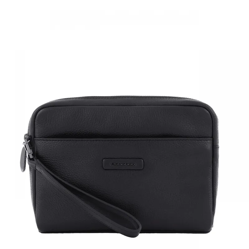 Piquadro Modus leder Clutch-Tasche schwarz