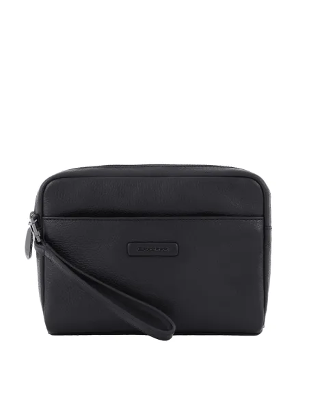 Piquadro Modus leder Clutch-Tasche schwarz