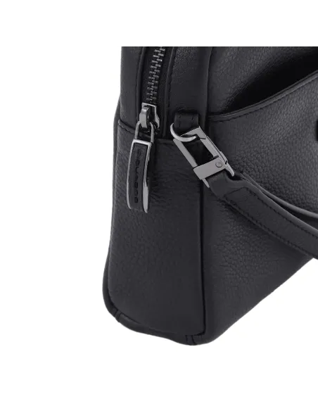 Piquadro Modus leder Clutch-Tasche schwarz