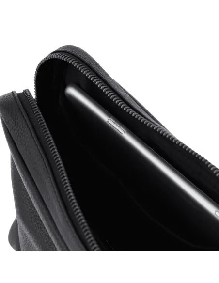 Piquadro Modus leder Clutch-Tasche schwarz