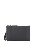 Piquadro Circle Women's clutch with removable shoulder strap black
