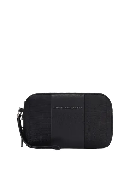 Pochette Piquadro Brief2 con tre scomparti nera