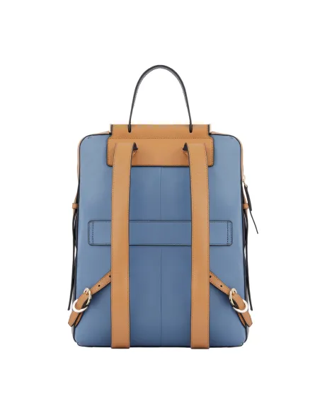 Piquadro Circle Ladies' laptop backpack light blue-beige