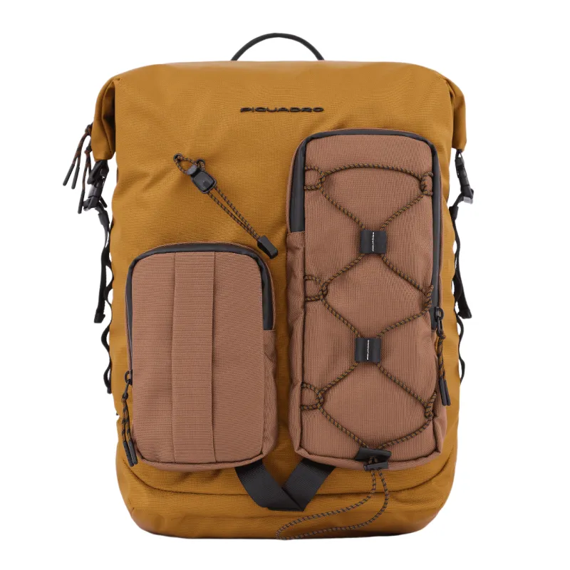 Piquadro Mick 15,6" Laptop-Rucksack sand
