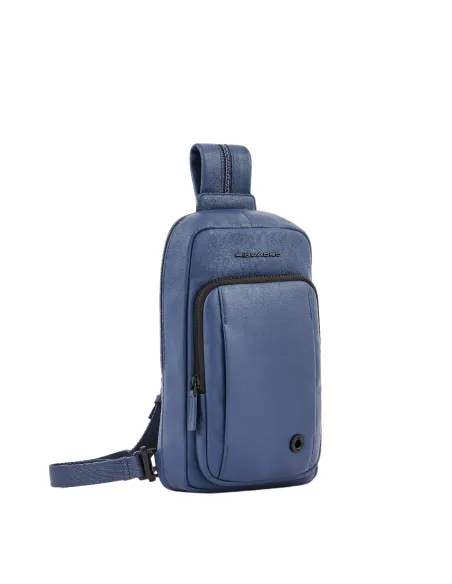 Piquadro Charlie Querträgertasche mit iPad®mini-Fach blau