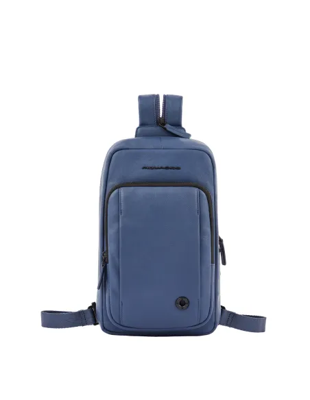 Piquadro Charlie Querträgertasche mit iPad®mini-Fach blau