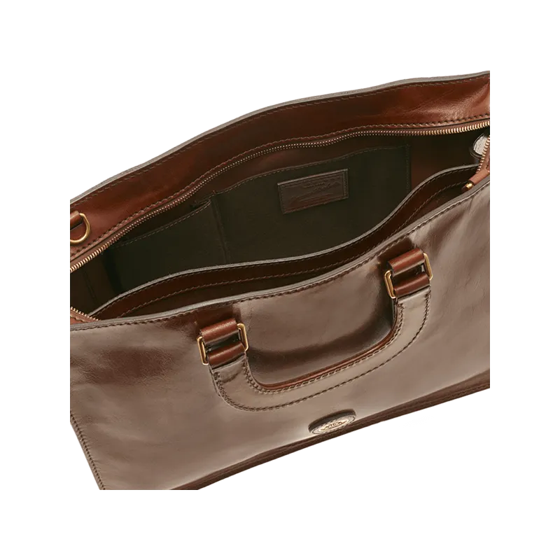 The Bridge Story briefcase with two handles, brown 2