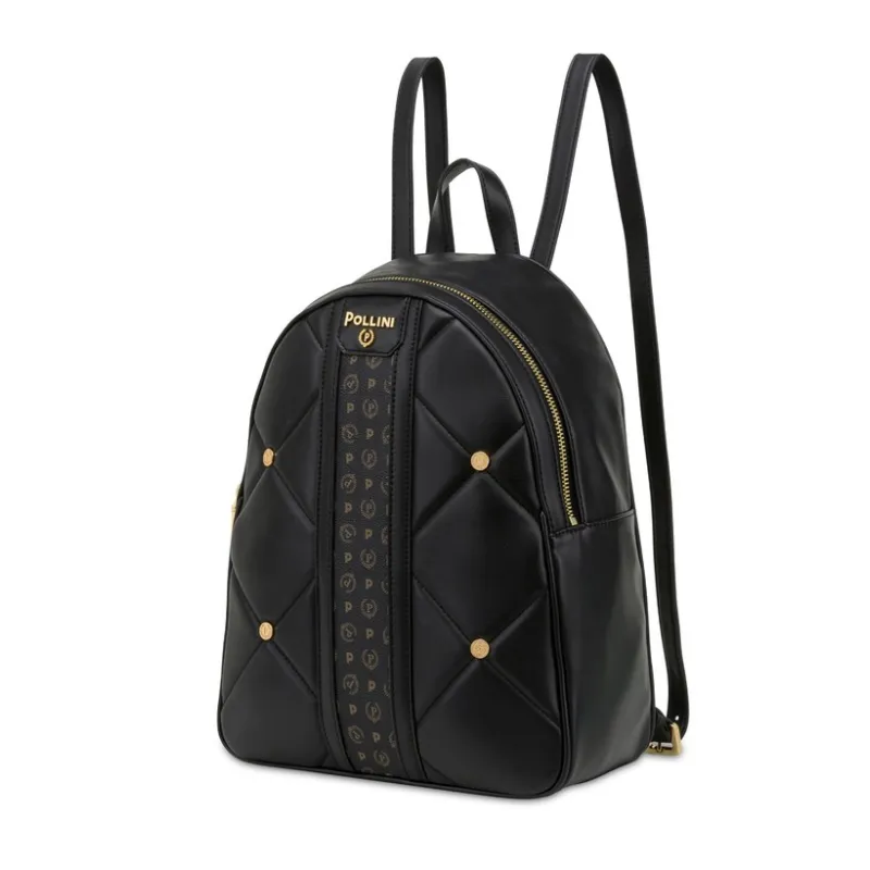 Zaino Pollini con inserti heritage nero 2