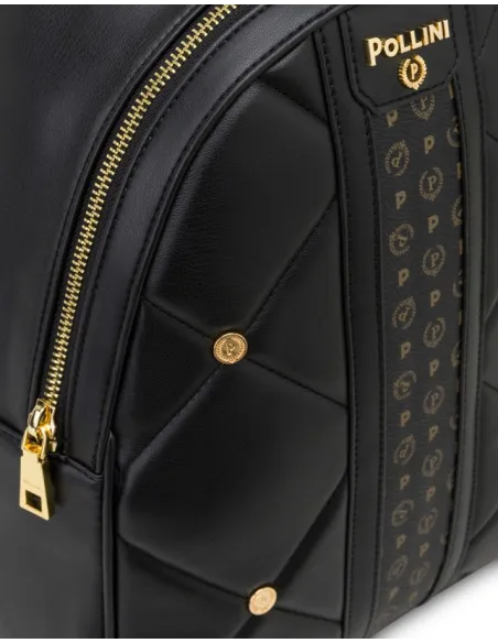 Zaino Pollini con inserti heritage nero