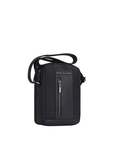 Piquadro Brief2 blu Men's crossbody bag with two compartments black