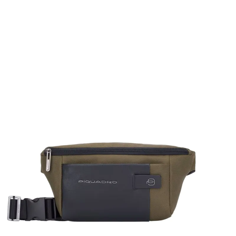 Piquadro Brief2 Gürteltasche Militärgrün-schwarz