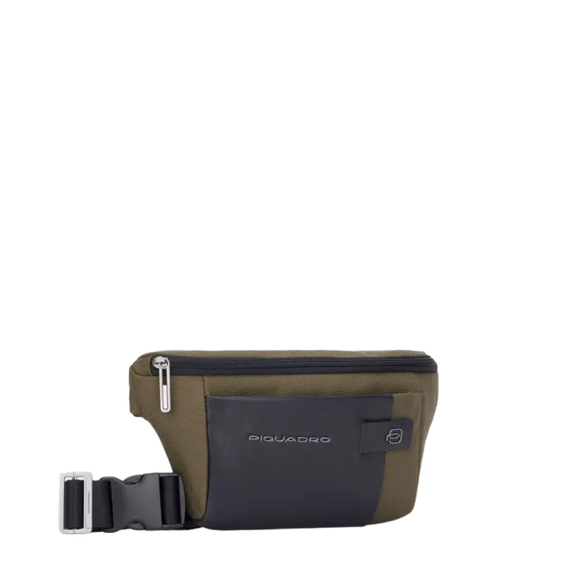 Piquadro Brief2 Gürteltasche Militärgrün-schwarz 2