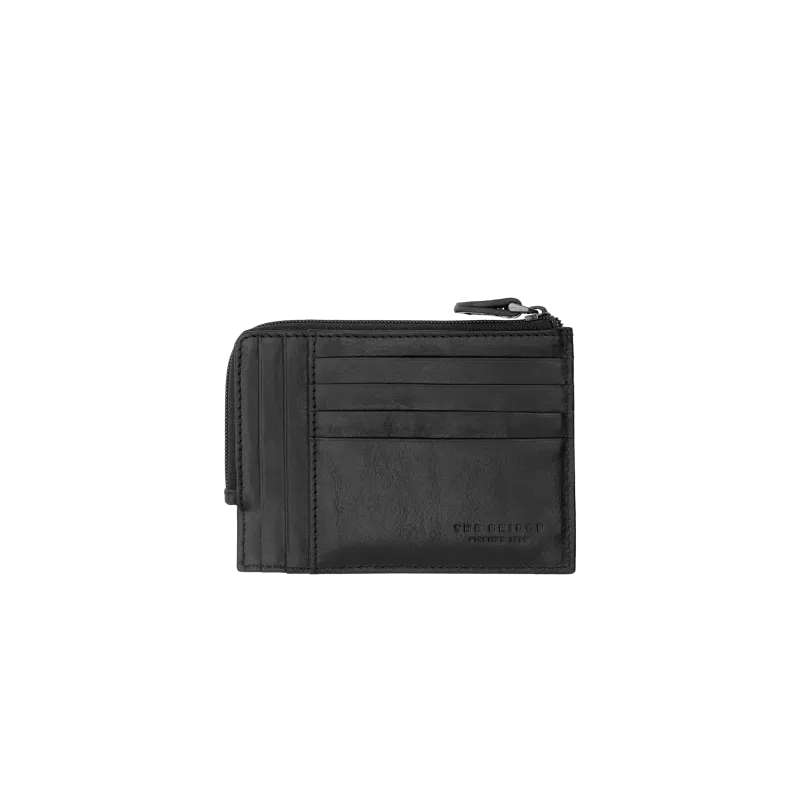 Portadocumenti con zip per monete The Bridge Story nero