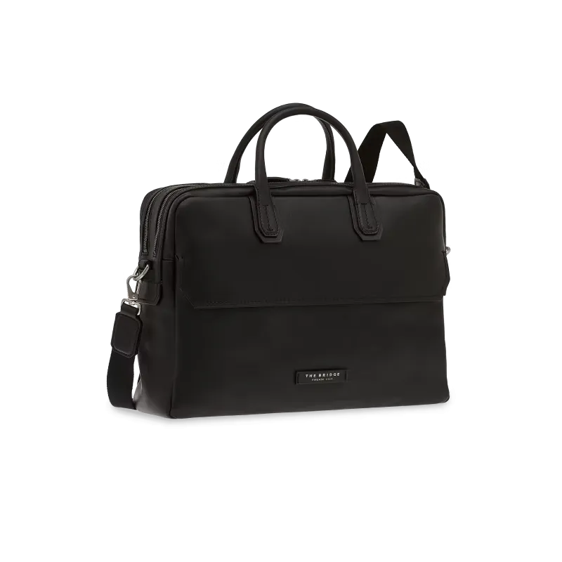 Cartella The Bridge Williamsburg a due scomparti nera