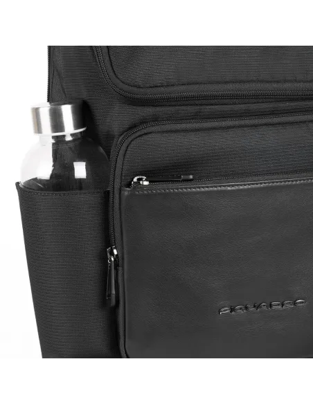 Piquadro Mac-Beth Rucksack aus regeneriertem Stoff schwarz