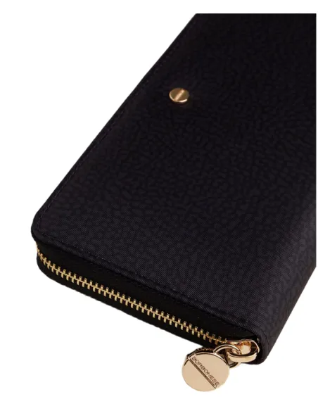 Portafogli Large con zip Borbonese dark black