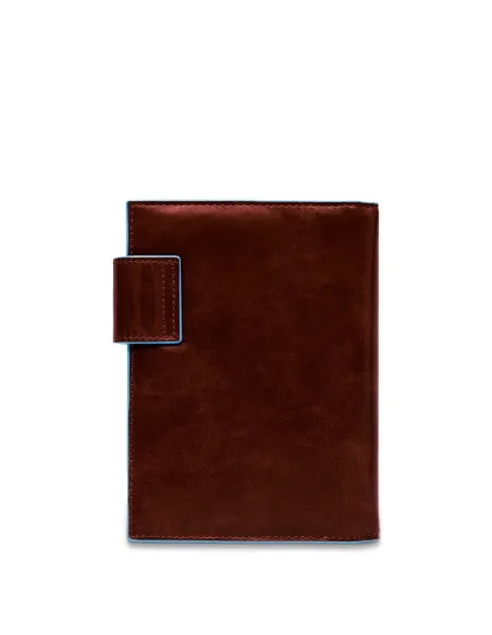 Organizer grande Piquadro Blue Square in pelle marrone
