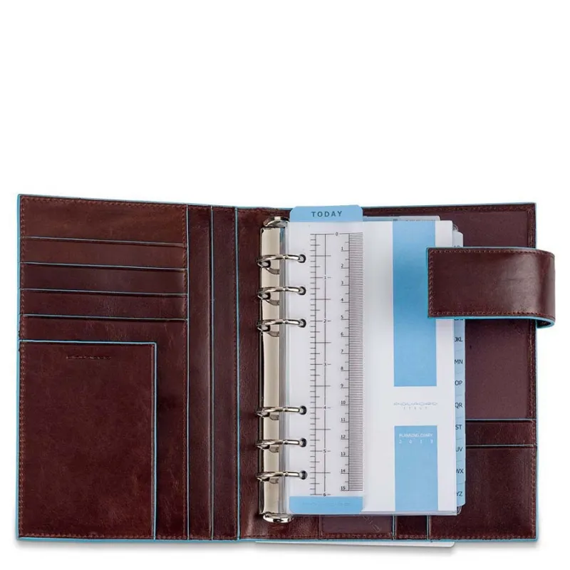 Organizer medio Piquadro Blue Square marrone 2