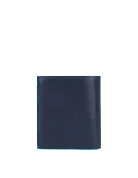 Piquadro B2 Vertical men's wallet with coin pocket, credit card facility blue