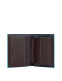 Piquadro B2 Vertical men's wallet with coin pocket, credit card facility brown