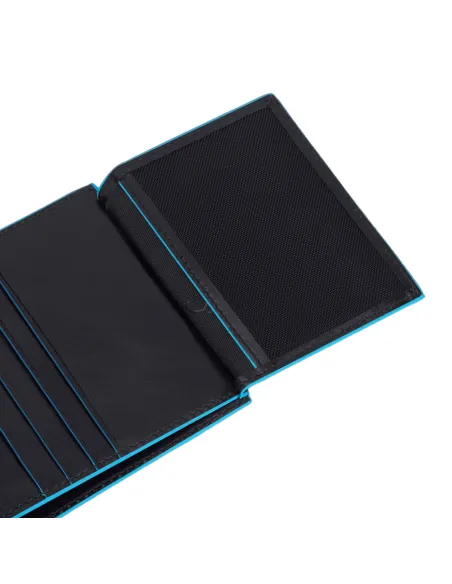 Portafogli piccolo con porta monete e finestra porta documenti nero