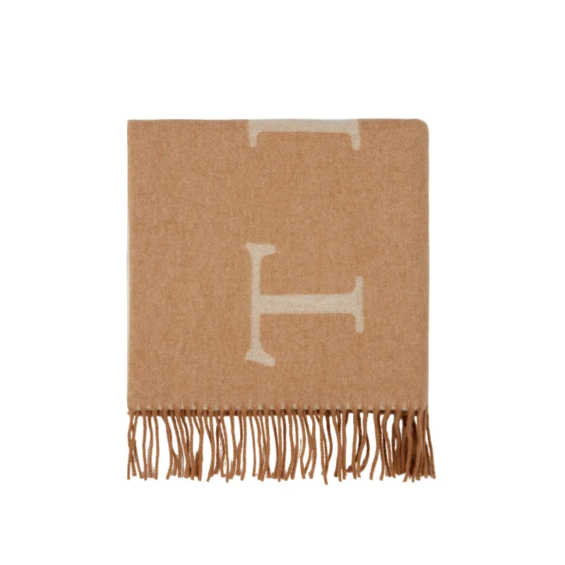 Sciarpa Trussardi lettering bicolore beige