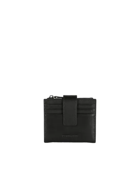 Trussardi small wallet with credit card slots black
