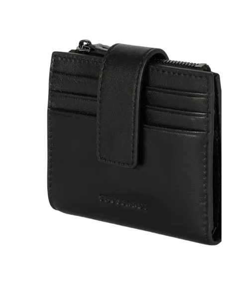 Trussardi small wallet with credit card slots black