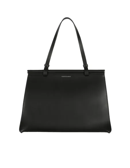 Shopping in pelle Trussardi nera