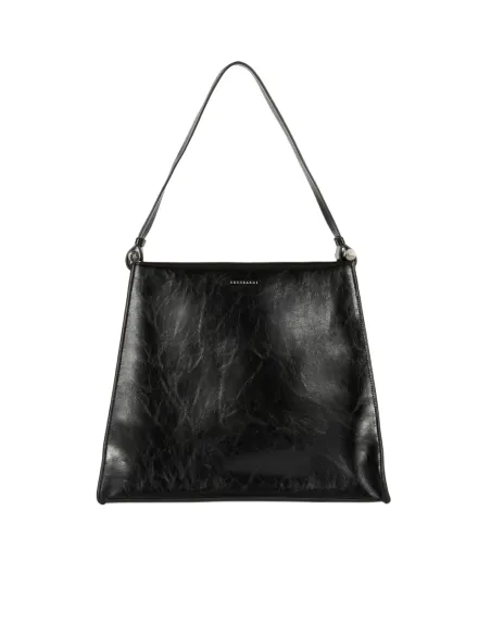 Borsa a spalla in pelle Trussardi Arcas nera