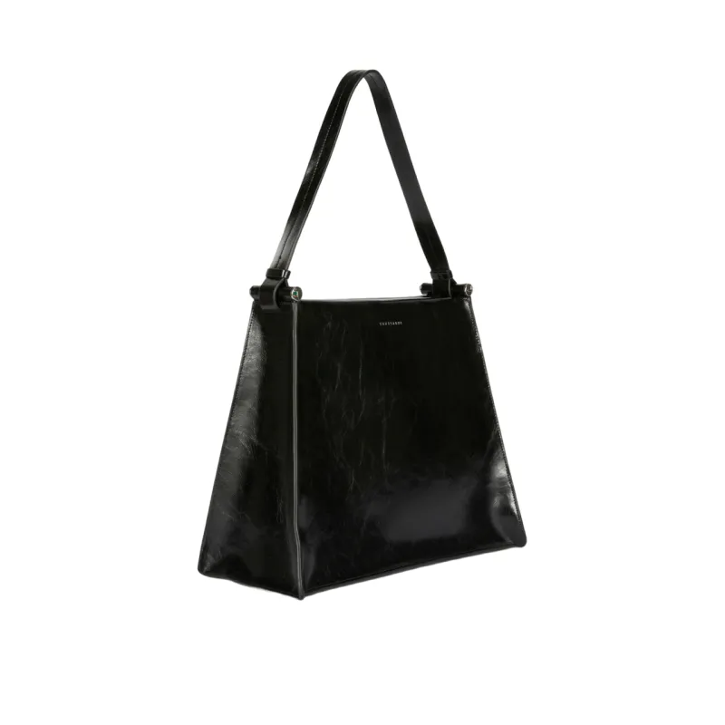 Trussardi Arcas Leder-Schultertasche schwarz 2