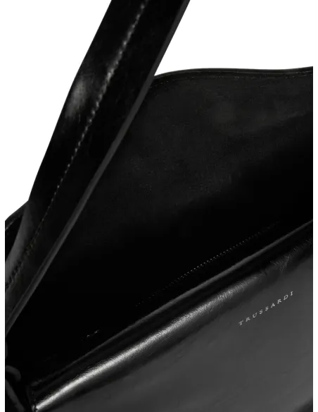 Borsa a spalla in pelle Trussardi Arcas nera