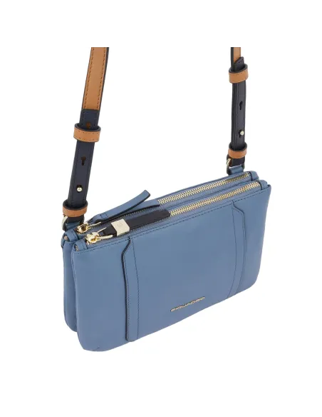 Piquadro Circle Cross-body bag with two zipped compartments light brown