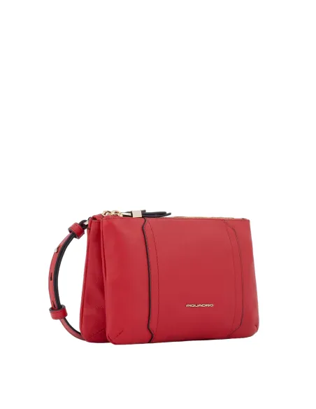 Tracollina a due scomparti Piquadro Circle rossa