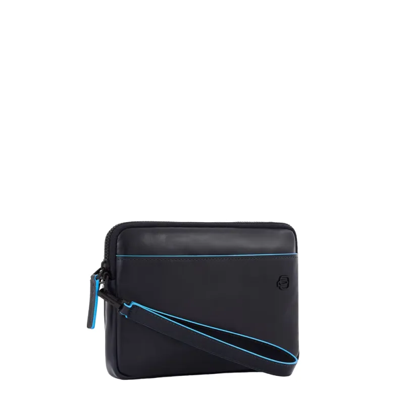 Piquadro Blue Square Revamp Leather pochette blue 2