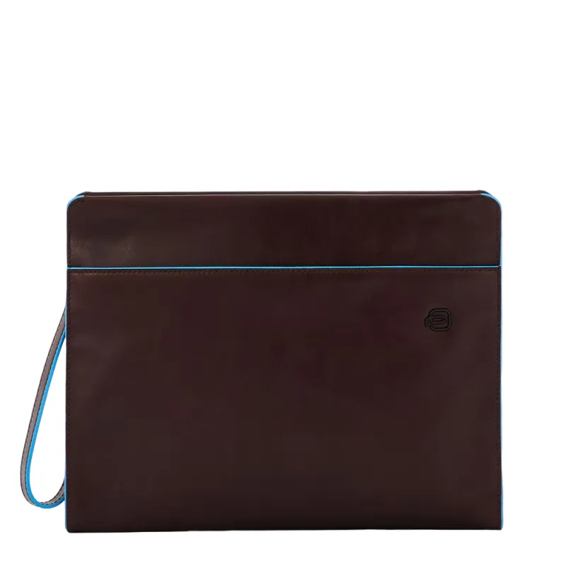 Pochette in pelle Porta iPad® Blue Square Revamp mogano