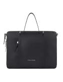 Piquadro Circle Expandable slim leather briefcase black