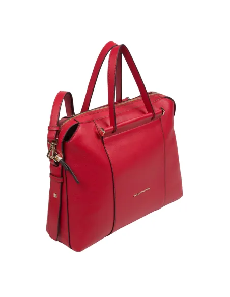 Cartella in pelle Piquadro Circle Azzurra-Cuoio