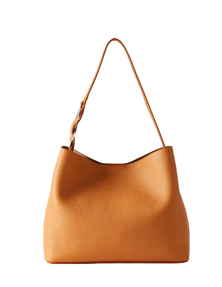 Borbonese leather shoulter bag honey