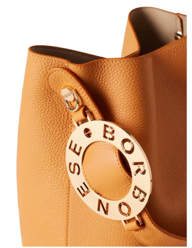 Borbonese leder-Schultertasche honey