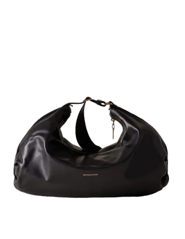 Borbonese Cloudette hobo large black